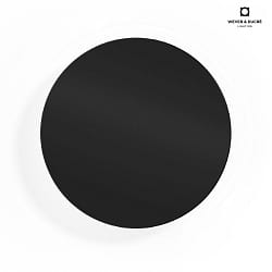 LED Wandleuchte MILES 3.0 ROUND, indirekt,  26cm, 8W 3000K, CRi >90, dimmbar, schwarz