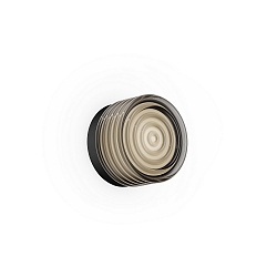 LED Wandleuchte HAJO IP44 1.0, 8W, 3000K, 440lm, IP44, DALI dimmbar, schwarz / PVD Glas rauchfarben