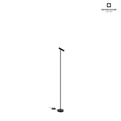 floor lamp MATCH 1.0 adjustable, UGR < 19, with cord dimmer IP20, mat, deep black dimmable