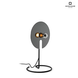 Lampada da tavolo MIRRO TABLE 1.0 piccolo, con dimmer a cavo E27 IP20, cromo, nero dimmerabile