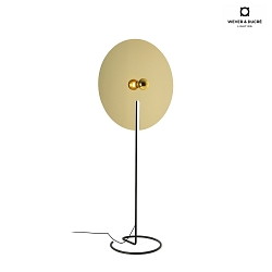 Stehleuchte MIRRO FLOOR 3.0, Spiegel- 75cm, E27 (exkl.), mit Schnurdimmer, schwarz-gold