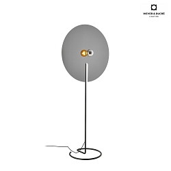 Stehleuchte MIRRO FLOOR 3.0, Spiegel- 75cm, E27 (exkl.), mit Schnurdimmer, schwarz-chrom