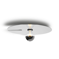 Wand-/Deckenleuchte MIRRO CEILING / WALL SURF 2.0 E27 LB max. 15W G95 220-240VAC, schwarz matt, alu