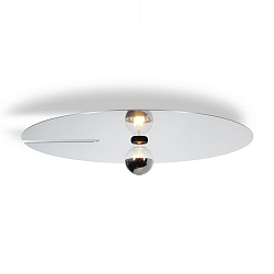 wall and ceiling luminaire MIRRO CEILING / WALL SURF 3.0 E27 IP20, aluminium, black matt 