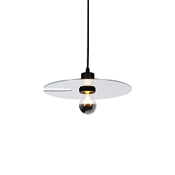 pendant luminaire MIRRO CEILING SUSP 1.0 E27 IP20, aluminium, black matt 