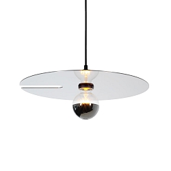 pendant luminaire MIRRO CEILING SUSP 2.0 E27 IP20, aluminium, black matt 