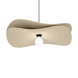 Pendelleuchte WAVE SOFT 2.0, E27, IP20, Kabel 250cm, Filz Kalkstein