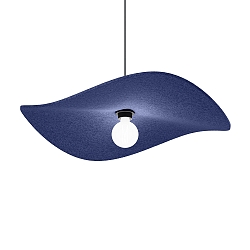 Pendelleuchte WAVE SOFT 1.0, E27, IP20, Kabel 600cm, Filz indigoblau