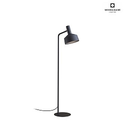 Stehleuchte ROOMOR FLOOR 1.2 - PAR16, GU10, mit Schnurschalter, Schirm  25cm, tiefschwarz, matt
