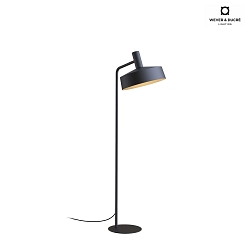 Stehleuchte ROOMOR 1.0 - PAR16, GU10, mit Schnurschalter, Schirm  40.5cm, tiefschwarz / gold