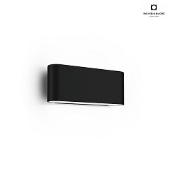 outdoor wall luminaire KIOSK 1.0 up / down, with lens optics IP65, black matt dimmable