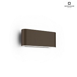 outdoor wall luminaire KIOSK 1.0 up / down, with lens optics IP65, bronze dimmable