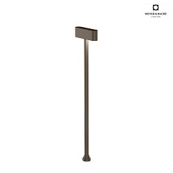 outdoor luminaire KIOSK 1.2 2 flames, adjustable, without socket IP65, bronze, mat dimmable
