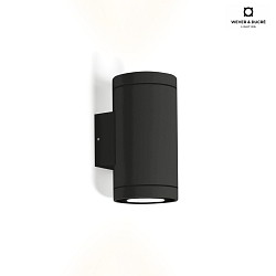 Auenwandleuchte TUBE WALL 2.0 PAR16, IP65, Up/Down, 2x GU10 max. 35W, Tiefschwarz RAL 9005