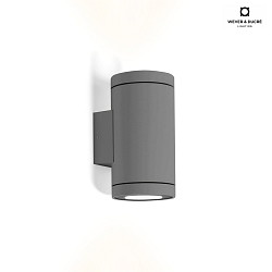 Auenwandleuchte TUBE WALL 2.0 PAR16, IP65, Up/Down, 2x GU10 max. 35W, Dunkelgrau