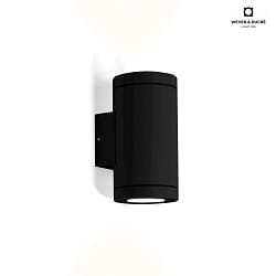 Applique da esterno TUBE 2.0 su due lati IP65, nero dimmerabile