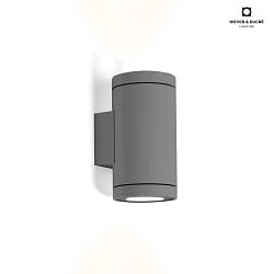 Applique da esterno TUBE 2.0 su due lati IP65, grigio scuro dimmerabile