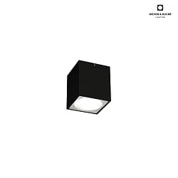 Outdoor LED Deckenleuchte TRAM CARR 1.0, IP65, eckig, 6W 3000K 36, CRi >90, dimmbar, schwarz