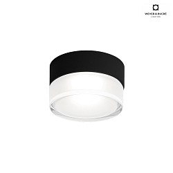 ceiling luminaire BLAS 1.0 round, surface-mounted version IP65, mat, deep black dimmable