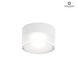 ceiling luminaire BLAS 1.0 round, surface-mounted version IP65, mat, traffic white dimmable