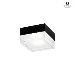 ceiling luminaire BLAS 2.0 square, surface-mounted version IP65, mat, deep black dimmable