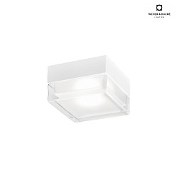 ceiling luminaire BLAS 2.0 square, surface-mounted version IP65, mat, traffic white dimmable