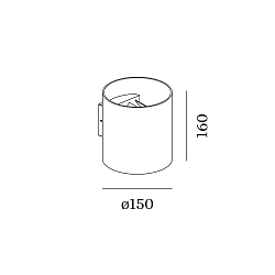 Outdoor LED Wall luminaire RAY 2.0, Up&Down, IP65, 2x 3W 3000K, dimmable, angle adjustable, dark grey