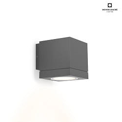 Applique da esterno TUBE CARR 1.0 unilaterale IP65, grigio scuro dimmerabile