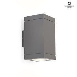 Applique da esterno TUBE CARR 2.0 su due lati IP65, grigio scuro dimmerabile
