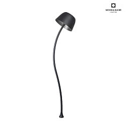 Luce con piedistallo SWAM FLOOR 1.0 IP65, nero dimmerabile