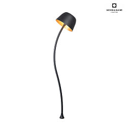 Luce con piedistallo SWAM FLOOR 1.0 IP65, oro, nero dimmerabile