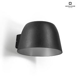 Applique da esterno SWAM 1.1 IP65, nero dimmerabile