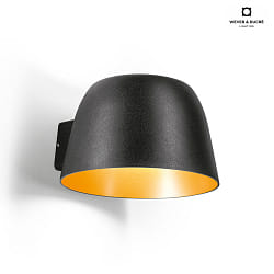Applique da esterno SWAM 1.1 IP65, oro, nero dimmerabile