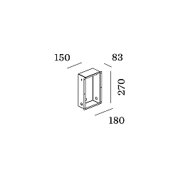 Accessory for LED Stair case luminaire THEMIS 1.7 - recessed housing
