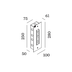 Accessory for LED Stair case luminaire STRIPE 2.2 - recessed housing incl. flush mounted frame