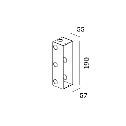 Botier intgr ORIS 0.7 / RETO 2.0 - CONCRETE HOUSING affleurant, noir