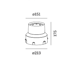 Accessory for Outdoor LED Recessed luminaire CHART (ASYM) 1.6 / MAP (ASYM) 1.6 - recessed housing