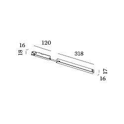 Treiber f�r STREX System, Aufbau, 48V, 100W, 50-60Hz, mit Schienenverbindung, schwarz