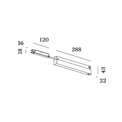 Treiber f�r STREX System, Aufbau, 48V, 250W, 50-60Hz, mit Schienenverbindung, wei�