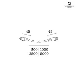 connecting cable 250CM - 24V PLUG&PLAY with plug, black
