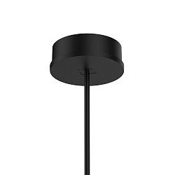 Single-Baldachin, rund,  8.4cm, Aufbau, fr 1 Pendelleuchte mit offenem Kabel (exkl.), schwarz