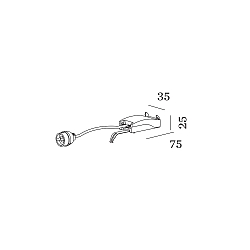 mounting set CONNECTION BOX 3P PAR16 STRAIN RELIEF / 3 POLE PUSH CONNECTOR / PAR16 SOCKET, white