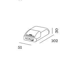Transformer, IP20, 220-240VAC, sec. 12V, TRIAC dimmable, 10W