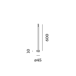 Pied de lampe STIPO POLE 600, bronze