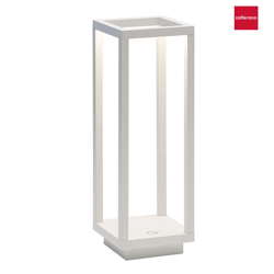 Lampada da tavolo a batteria HOME dimmerabile, con funzione di ricarica Qi IP54, Bianco dimmerabile