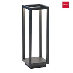 Lampada da tavolo a batteria HOME dimmerabile, con funzione di ricarica Qi IP54, Grigio scuro dimmerabile