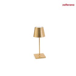 Lampada da tavolo POLDINA MINI dimmerabile IP65, Foglia d'oro dimmerabile