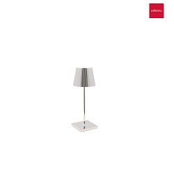 Lampada da tavolo POLDINA MINI IP65, Cromo, Lucido dimmerabile