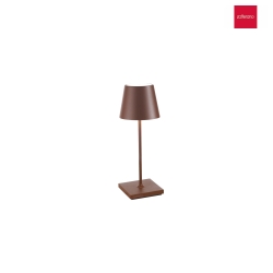 Lampe de table POLDINA MINI dimmable IP65, rouille gradable