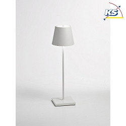 battery table lamp POLDINA PRO dimmable IP65, powder coated, white matt dimmable